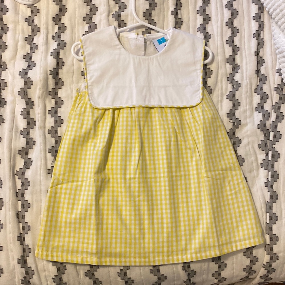 Yellow gingham dress